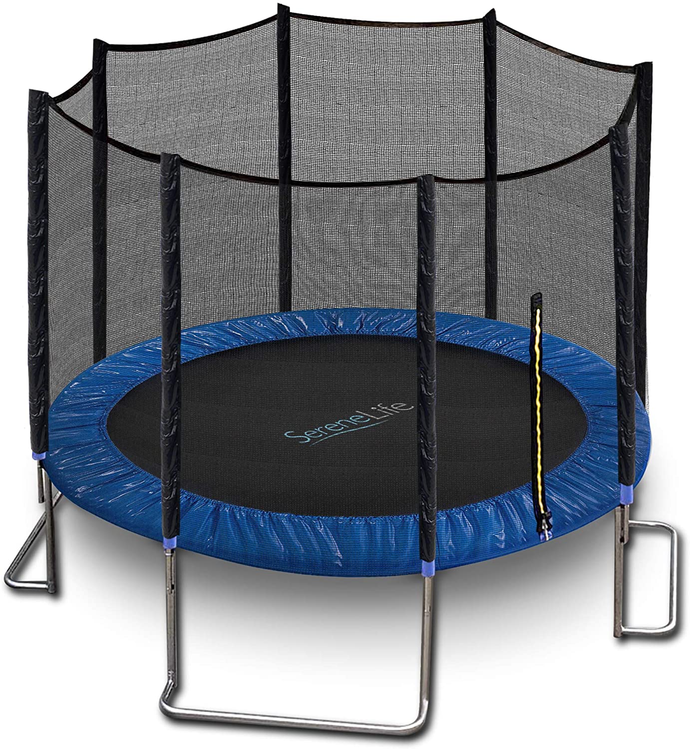 SereneLife 10ft ASTM Approved Trampoline with Net Enclosure