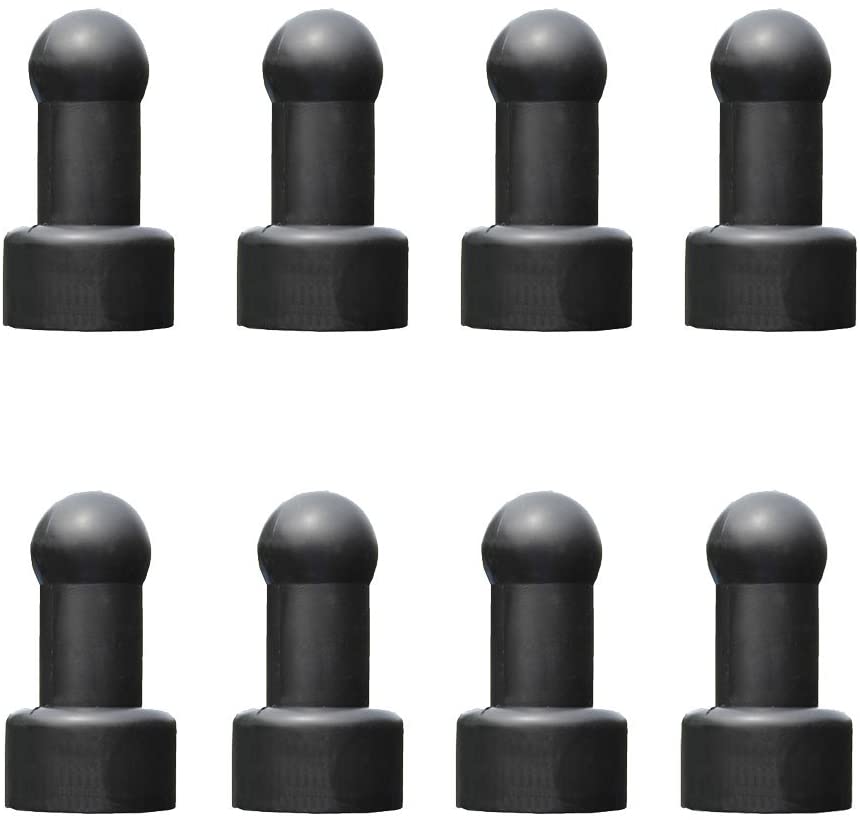 6-Piece Trampoline Enclosure Post Caps - Replacement Pole Sleeves For 1.26" Poles