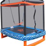 JUMP POWER 72 Inch x 50 Inch Rectangle Indoor or Outdoor Trampoline for Toddlers & Kids